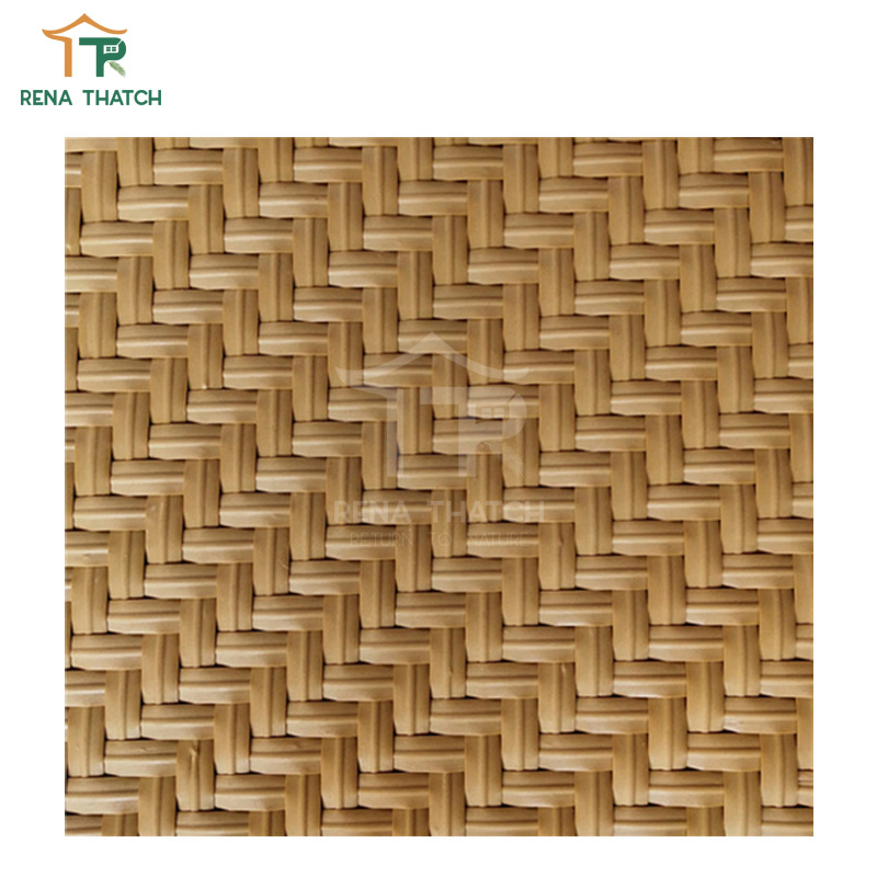 Tropical Area Use Ceiling Roof Plastic Straw Weaving Sheet Material Plastic Rattan Mesh Roll