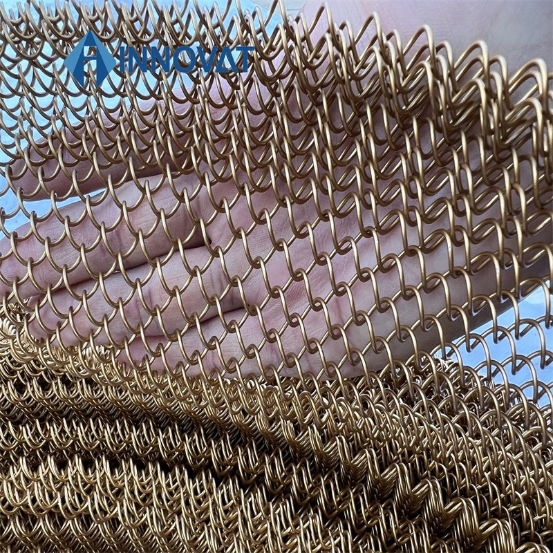 Aluminum Metal Drapery /Chain Link Metal Curtain/Decorative Divider Curtain Mesh