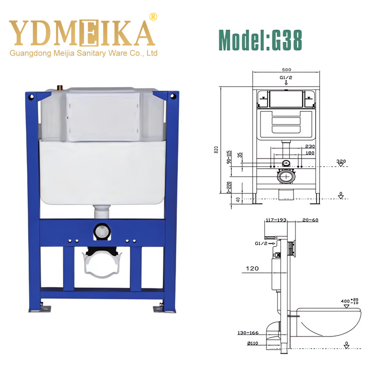 Sanitary Ware in Wall Hidden Toilet Water Tank Wall Hung Mounted Toilets HDPE Concealed Dual Flush Cistern