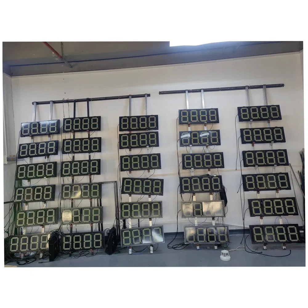 Outdoor Digital LED Digital Gas Station Price Display LED Gas Station Price Sign Board Counter
