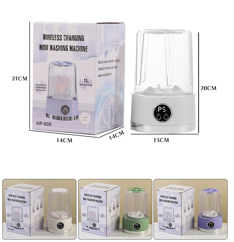 Rechargeable Mini Washer for Travel and Home Use