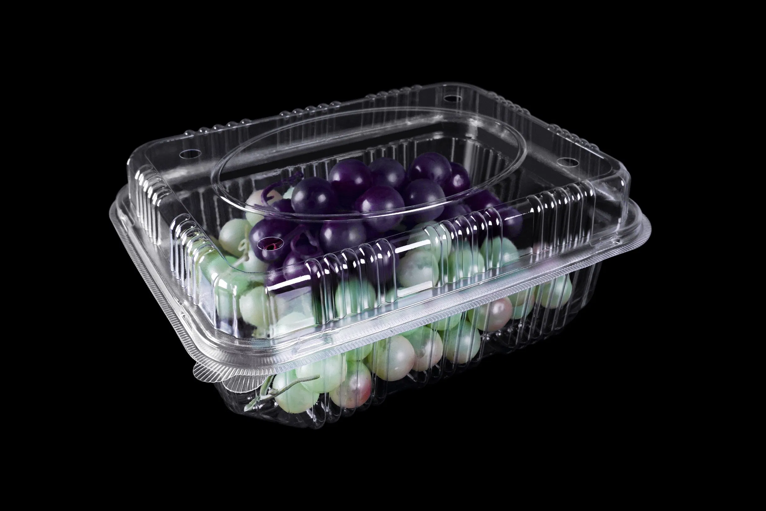 Clamshell Blister Packaging Wholesale Transparent Takeout Boxes Plastic Fruit Tray Food Packaging Container