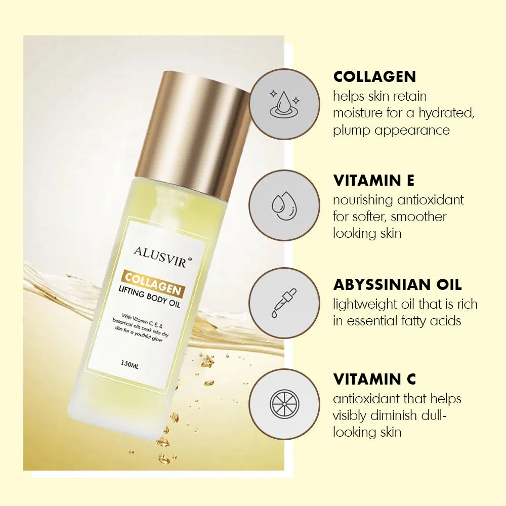 Collagen Vitamin C Anti Aging Brightening Body Oil Whitening Moisturizing Glow Body