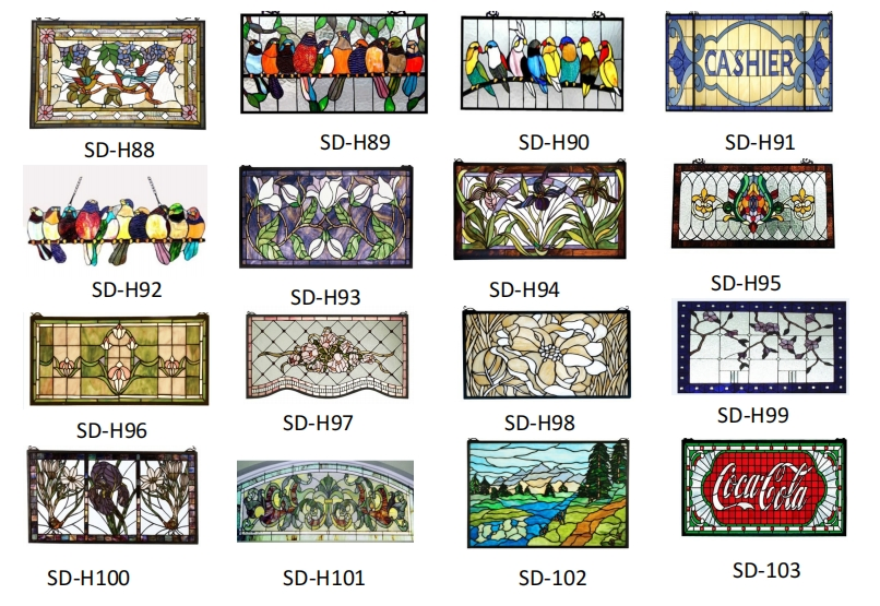 Customized Tiffany Style Art Stained Glass Windows for Home Decor Art Decorative