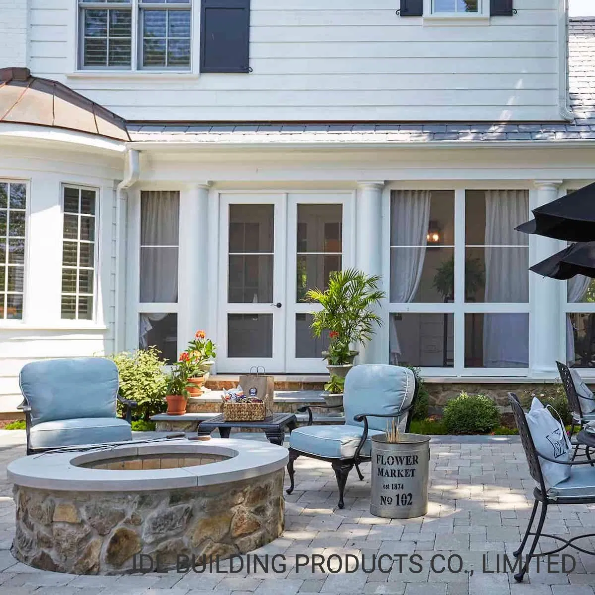 Premium UPVC Aluminum Windows with Tempered Glass Grill Design