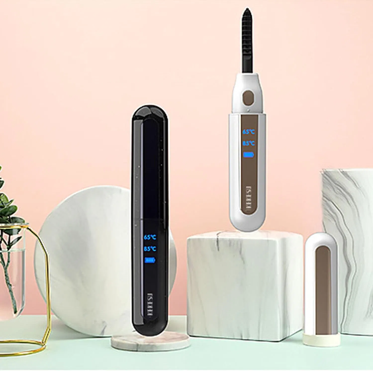 Portable Electric Eyelash Curler - Heating Makeup Tool for Beautiful Lashes