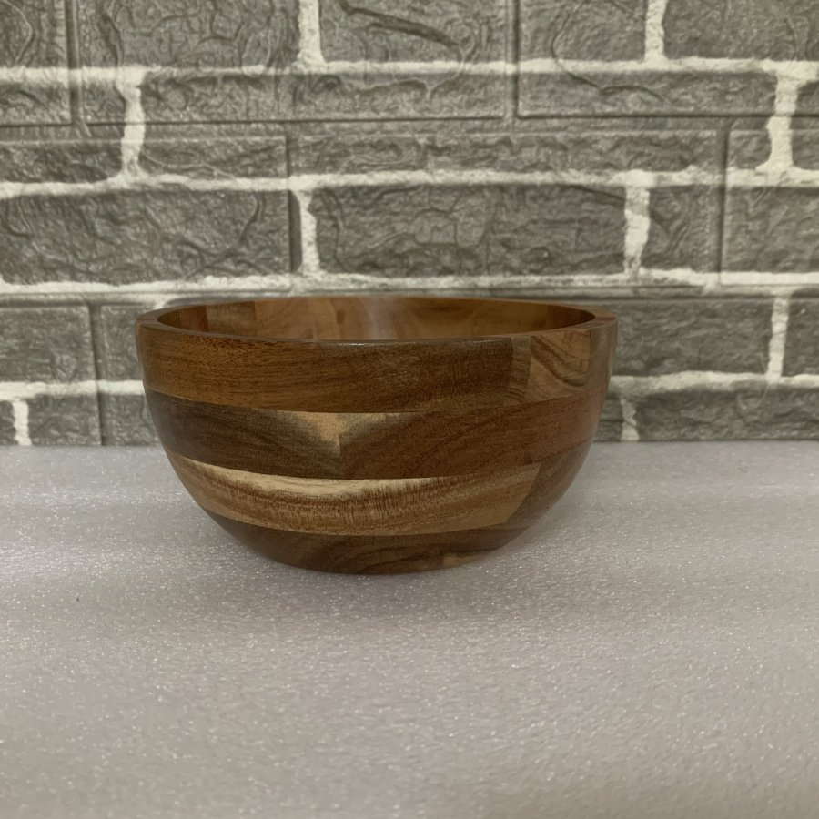 Small Acacia Wooden Salad Fruit Milk Soup Rice Bowl