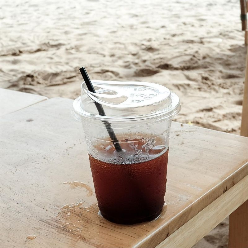 Wholesale Bubble Tea Coffee Custom Logo Restaurant Disposable Plastic Juice Cup Plastic Cup with Lid