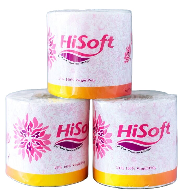 Eco Friendly Custom Brand Tree Free Biodegradable 3ply Bamboo Toilet Paper