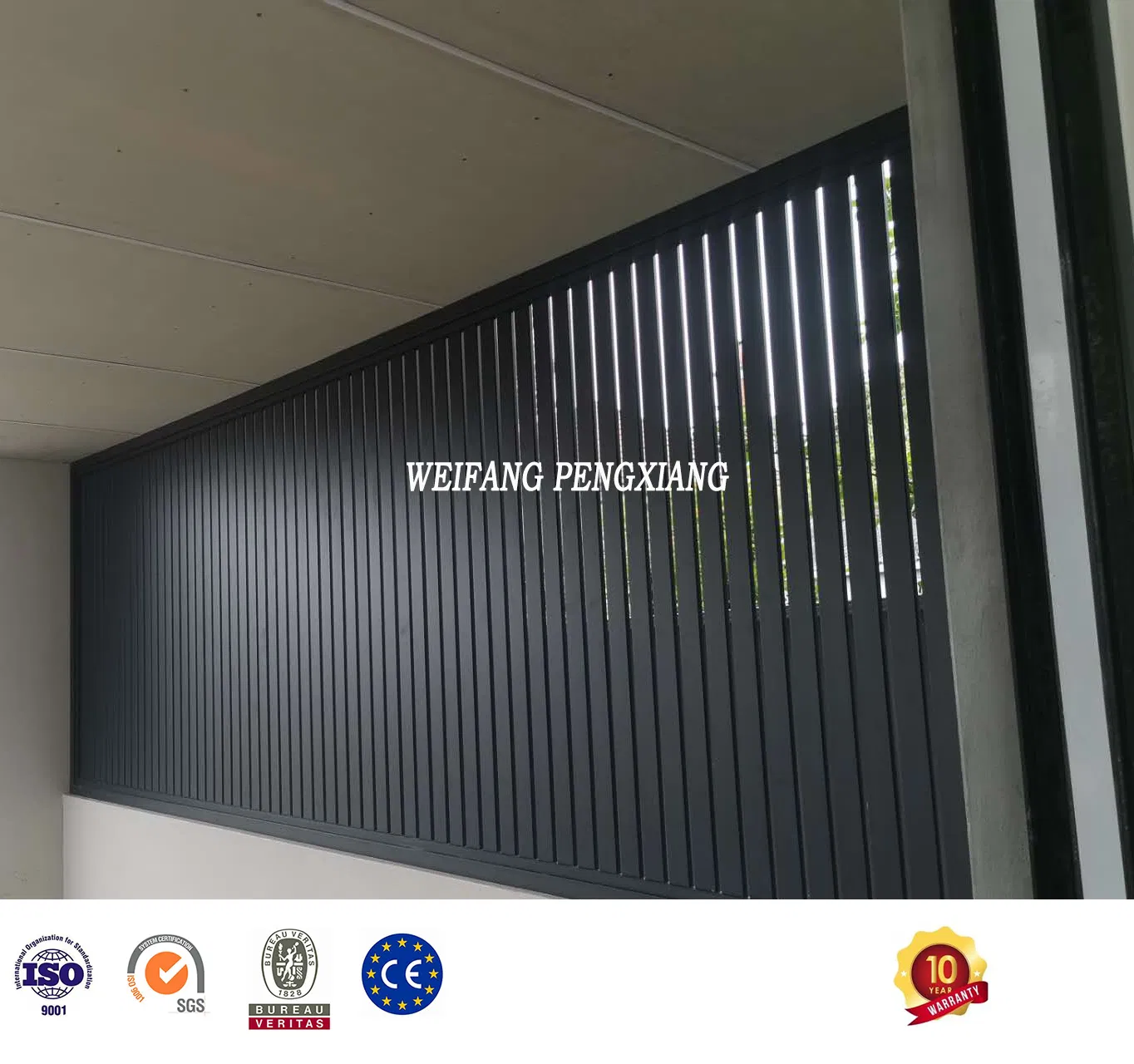 Customized Black Aluminum Luxury Blade Wall Fencing Design