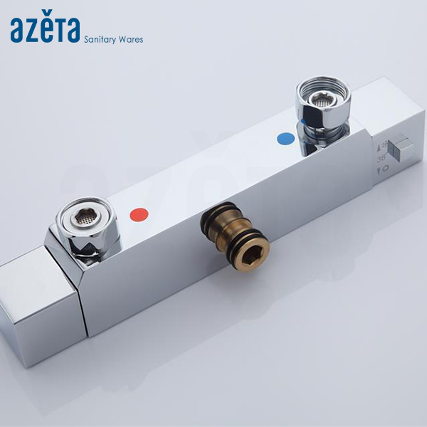 Contemporary Wall Mount Bathroom Thermostatic Bath Shower Faucet