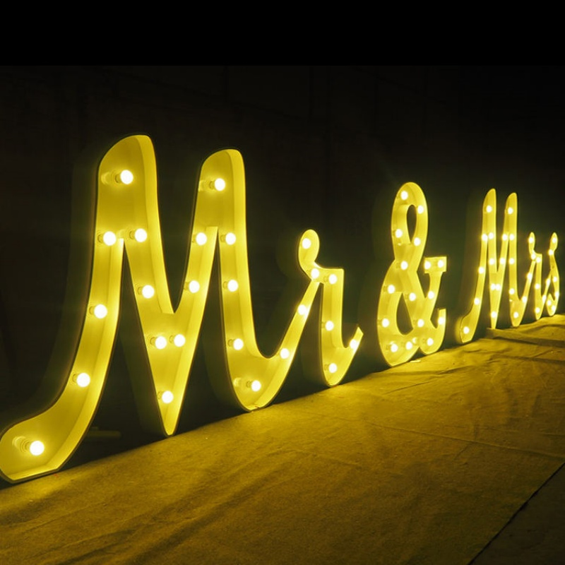 Custom Wedding Decoration Light Marquee Letters 4FT LED Marquee