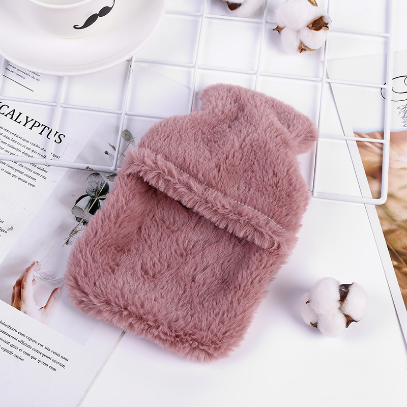 Winter Cartoon Rabbit Hand Warmer Hot Water Bag with Plush Cover