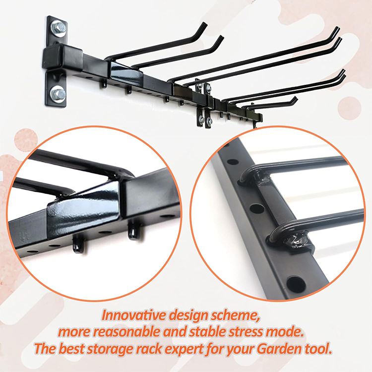 Jh-Mech Garage Organizer Wall Mounted Garden Tool Storage Rack