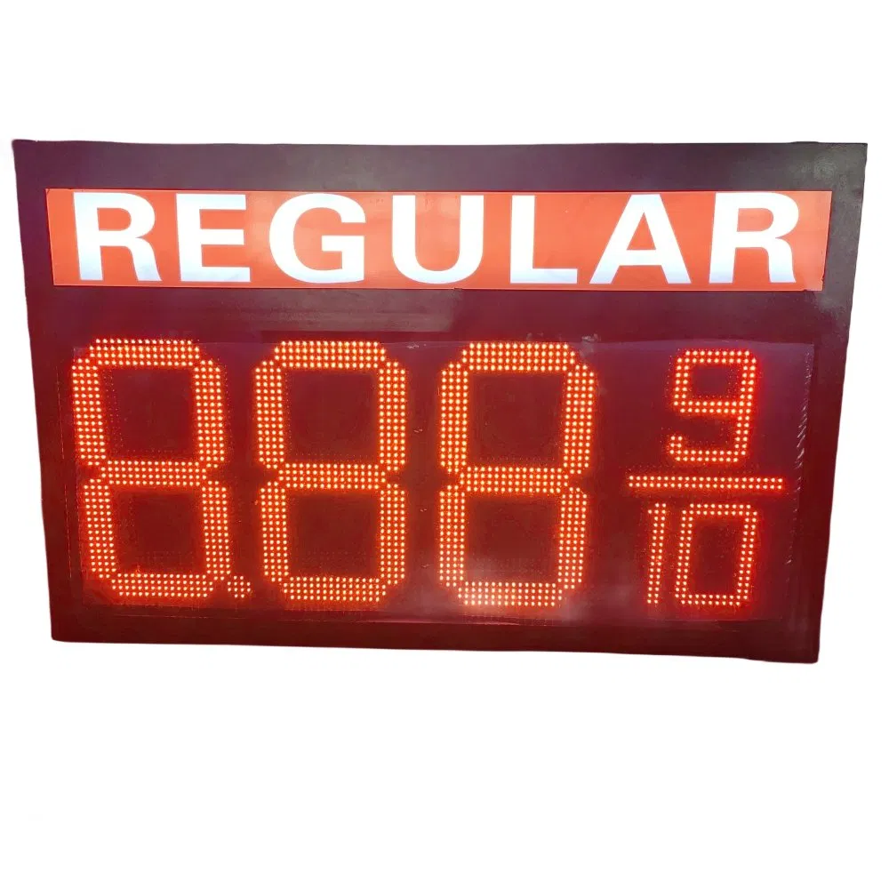 Double Side Fuel Price Sign and Gasoline Station Large 7 Segment Display for Outdoor Price Board LED Gas Display
