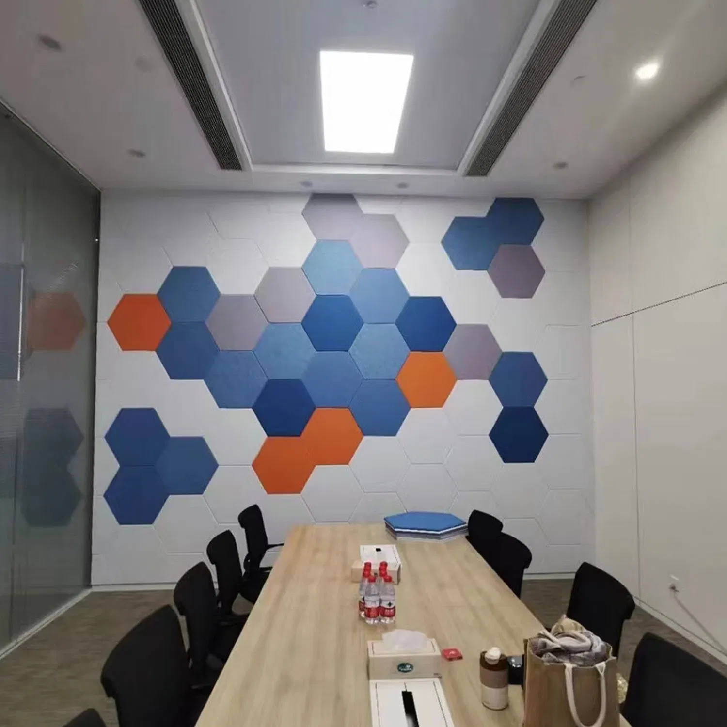 Hexagon Pet Sound Absorber Music Studio Equipment Wall Decorative Acoustic Absorbing Panels for Study