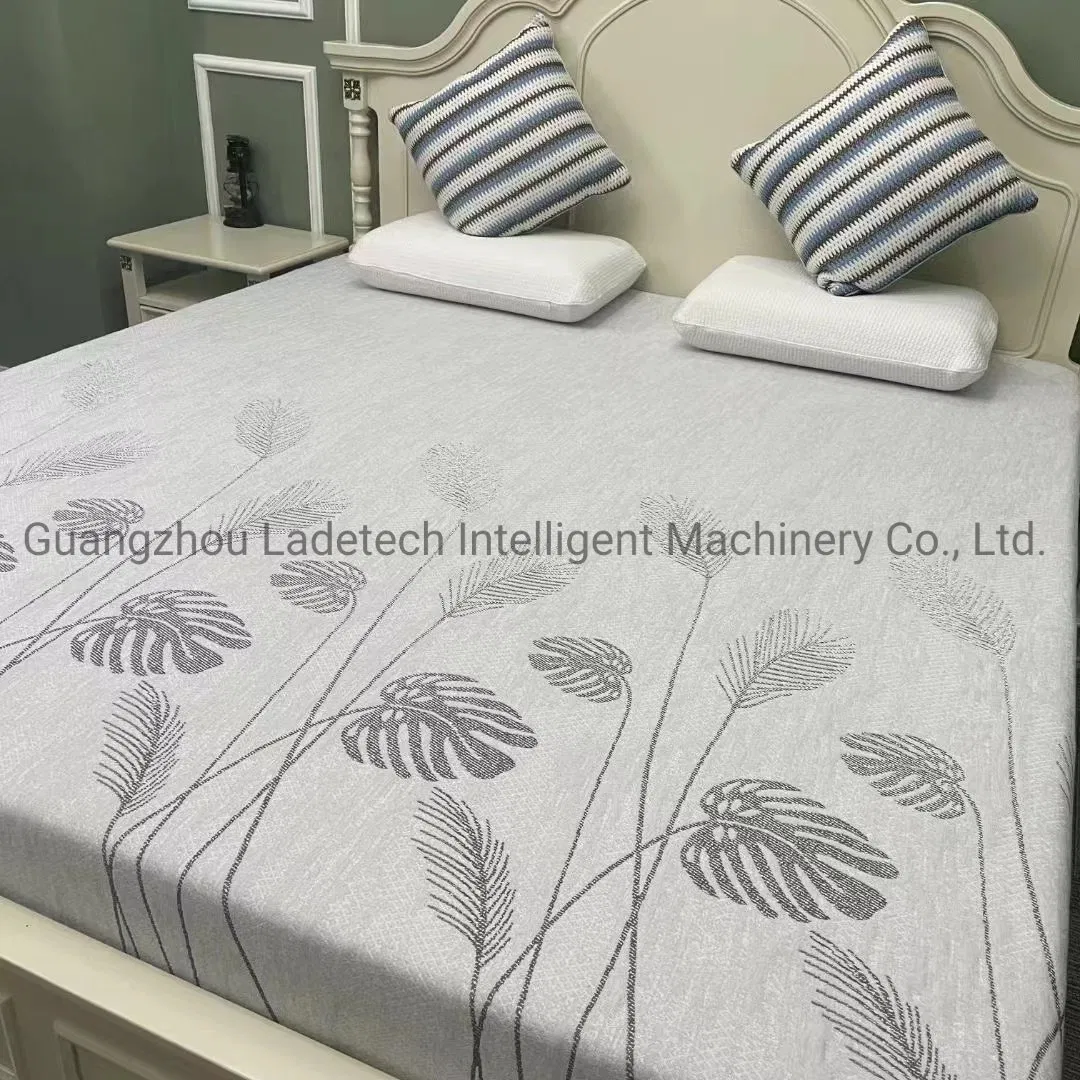 LDT-ZJB 300-450 Grams High Density Mattress 100% Polyester Ticking Knitted Jacquard Fabric high quality Polyester fabric for mattress
