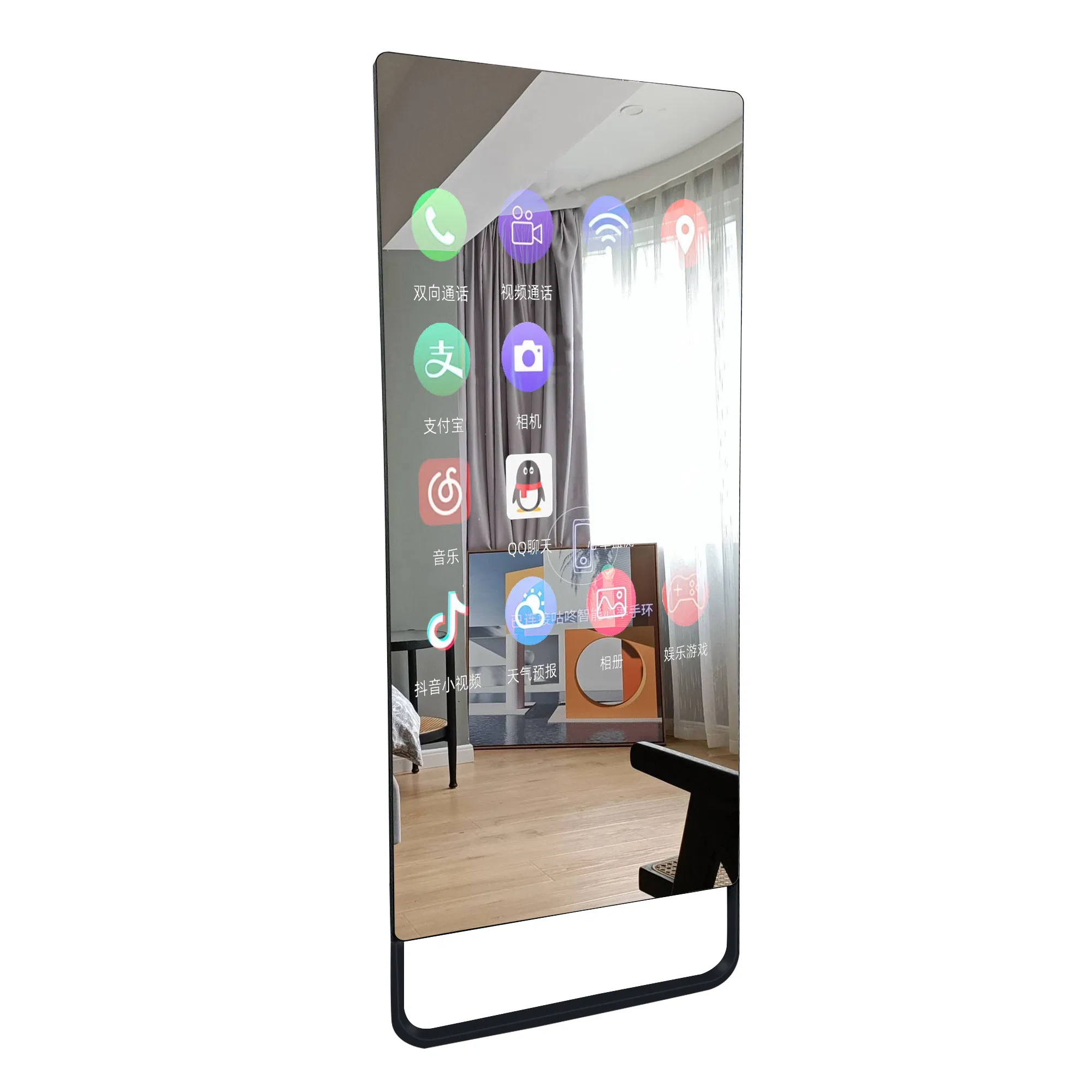 Floor Standing Kiosk 43 Inch Smart Magic Fitness Mirror Screen Display Digital Signage for Gym