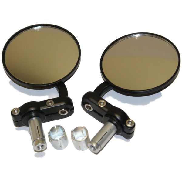 Алюминиевые круглые зеркала на руль мотоцикла, черные