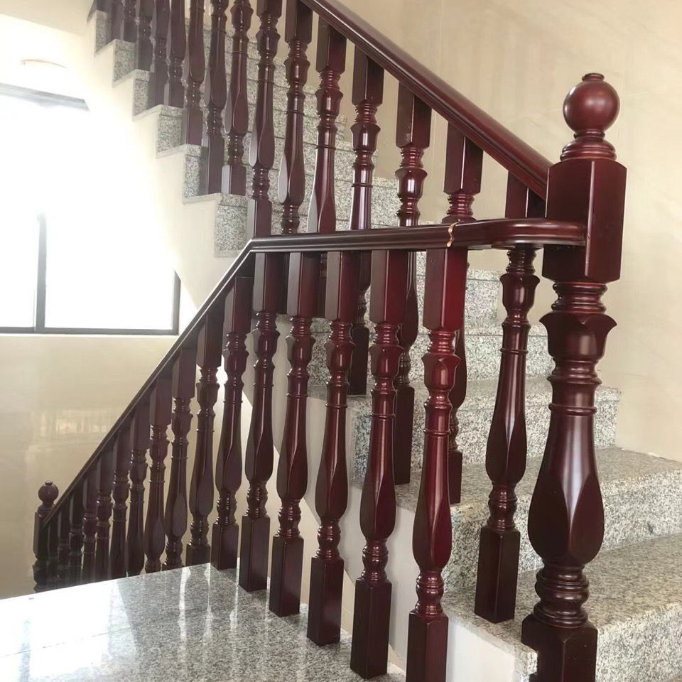 Staircase Solid Wood Column Paint Stair Handrail Bay Window Guardrail Indoor Home