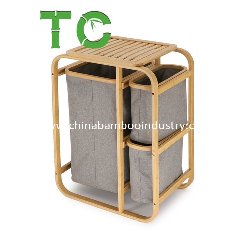 Wholesale Bamboo Laundry Basket Dirty Clothes Basket Bathroom Laundry Basket Storage Basket Clothing Storage Box