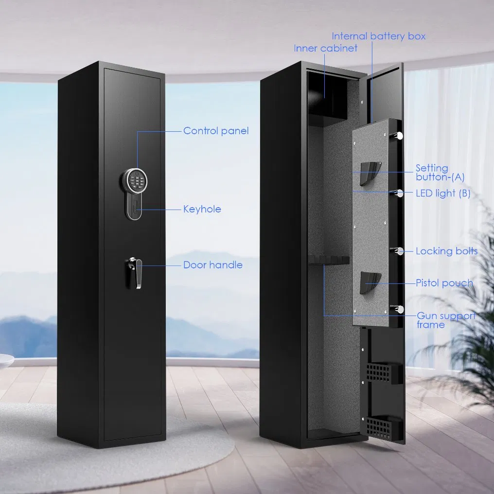 Modern Electronic Digital Lock Gun Safe Metal Cabinet