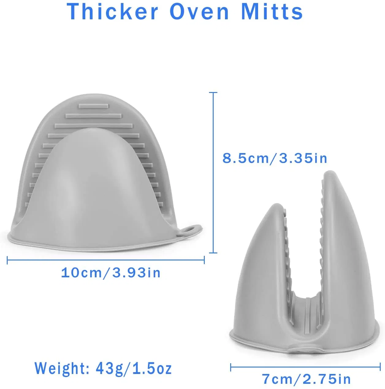 Silicone Mini Oven Mitts Pinch Mitts Heat Resistant for Kitchen Cooking Baking