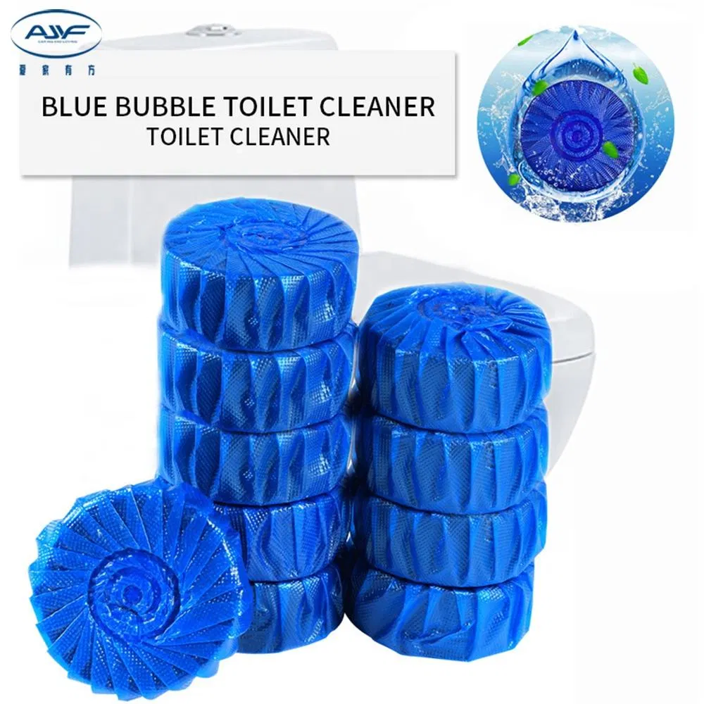 Wholesale Blue Solid Bubble Block Toilet Bowl Cleaner Toilet Tablet