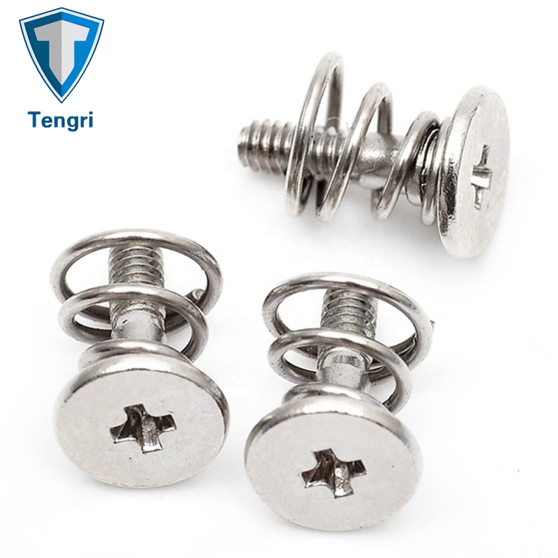 Captive Panel Screw SS304 316 Spring Loaded Shoulder Screw Captive Spring PF Screw