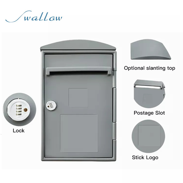 Plastic Letter Box Wall Mounted Home Delivery Box HDPE Outdoor Locker