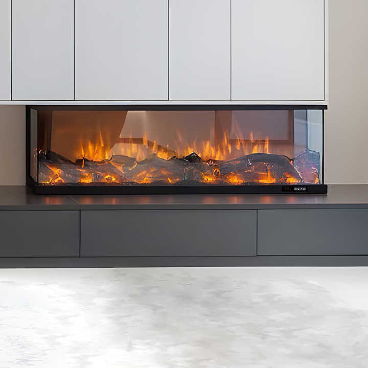 High Quality Elegant Wall-Mounted Home Appliance 3 Sided Electric Fireplace