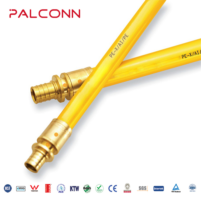 CE Certificated Yellow Color 2025mm PE-Al-PE Aluminium Composite Gas Pipe