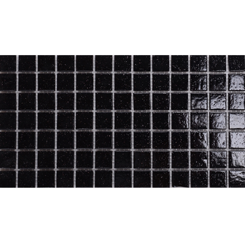 Canada Style Dining Hall Wall Decorative Black Glass Mosaic Tile