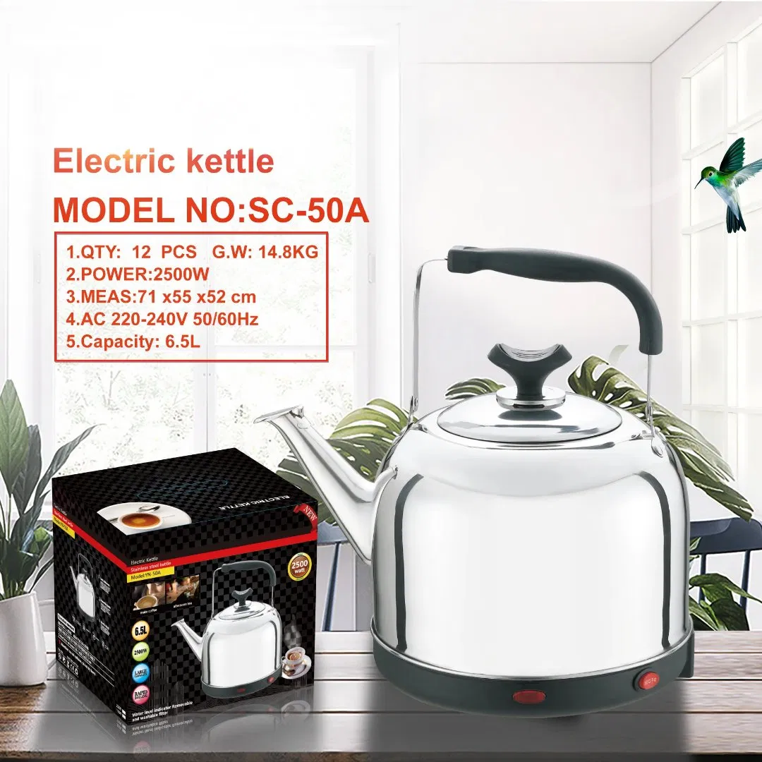 Sc-50A Stainless Steel Electric Kettle 2500W Portable Hot Water Kettle for Home Kitchen 220V