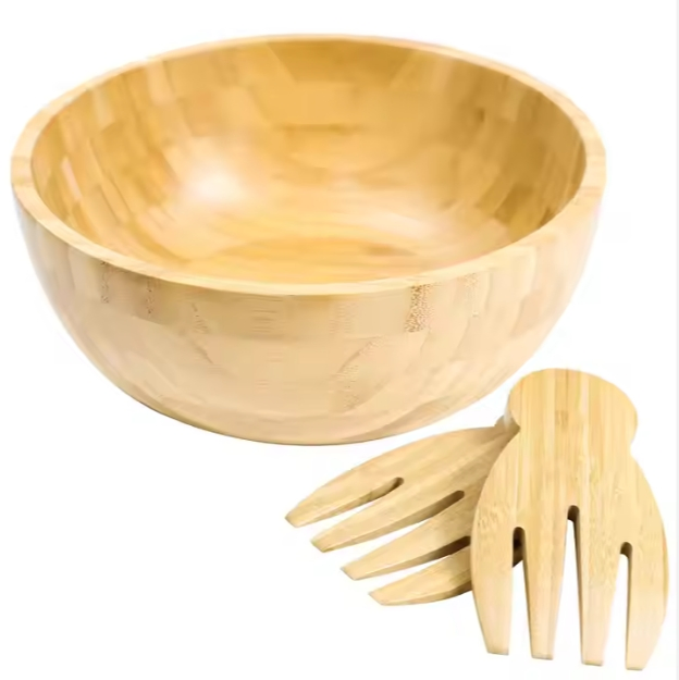 Набор деревянных мисок и ложек из бамбука