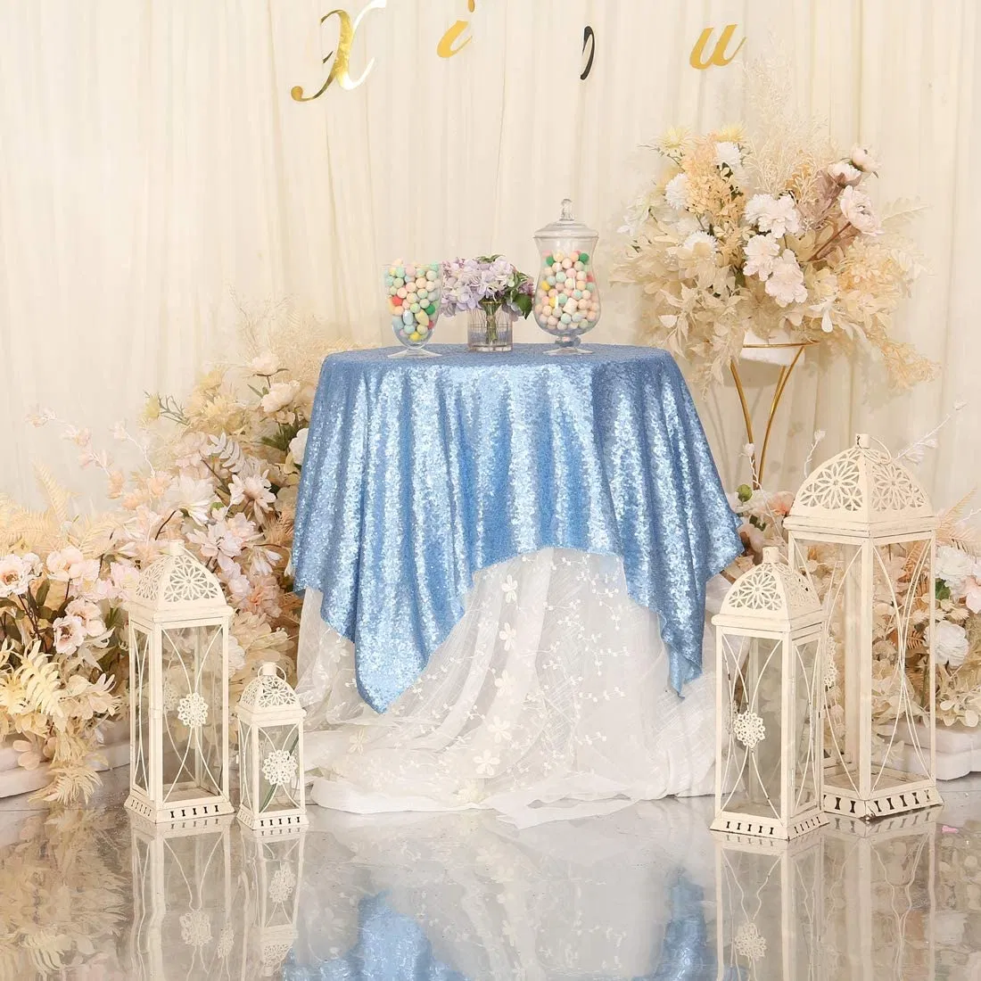 Sequin Tablecloth Rectangular Romanstile Rectangle Tablecloth Decorative Table Cloths Heavy Weight
