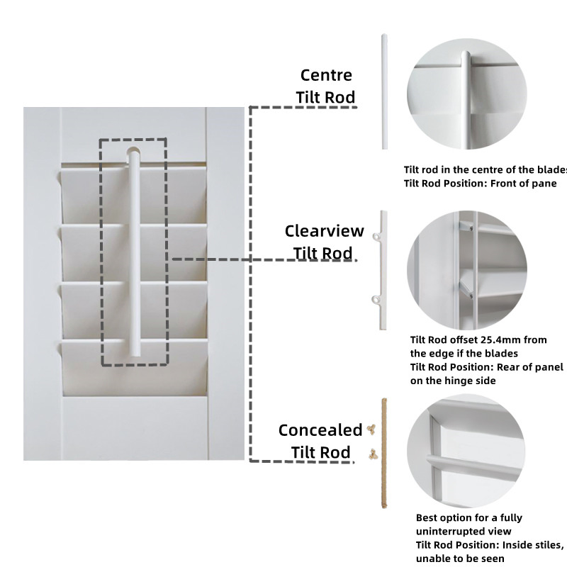 Factory Direct Sell PVC Plantation Shutters Components