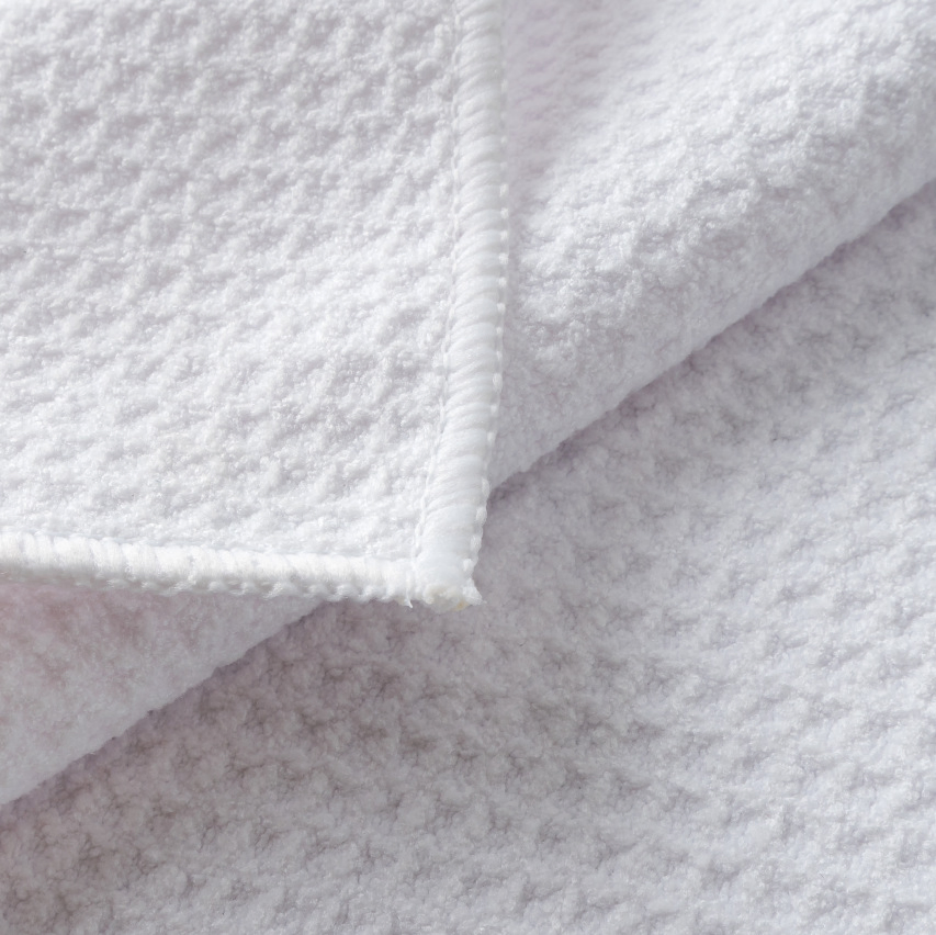 Blank Sublimation Waffle Weave Dish Towel White Microfiber for Print Custom Size 390 470GSM