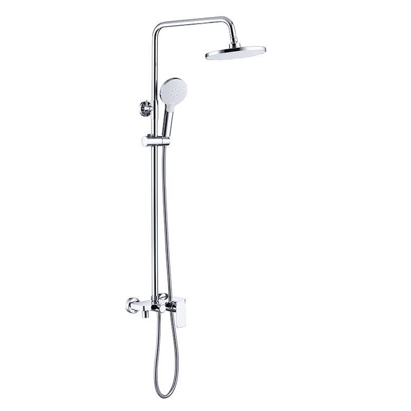 Wall Mount Rainfall Bathtub Mixer Tap Shower Column Shower Faucet Set