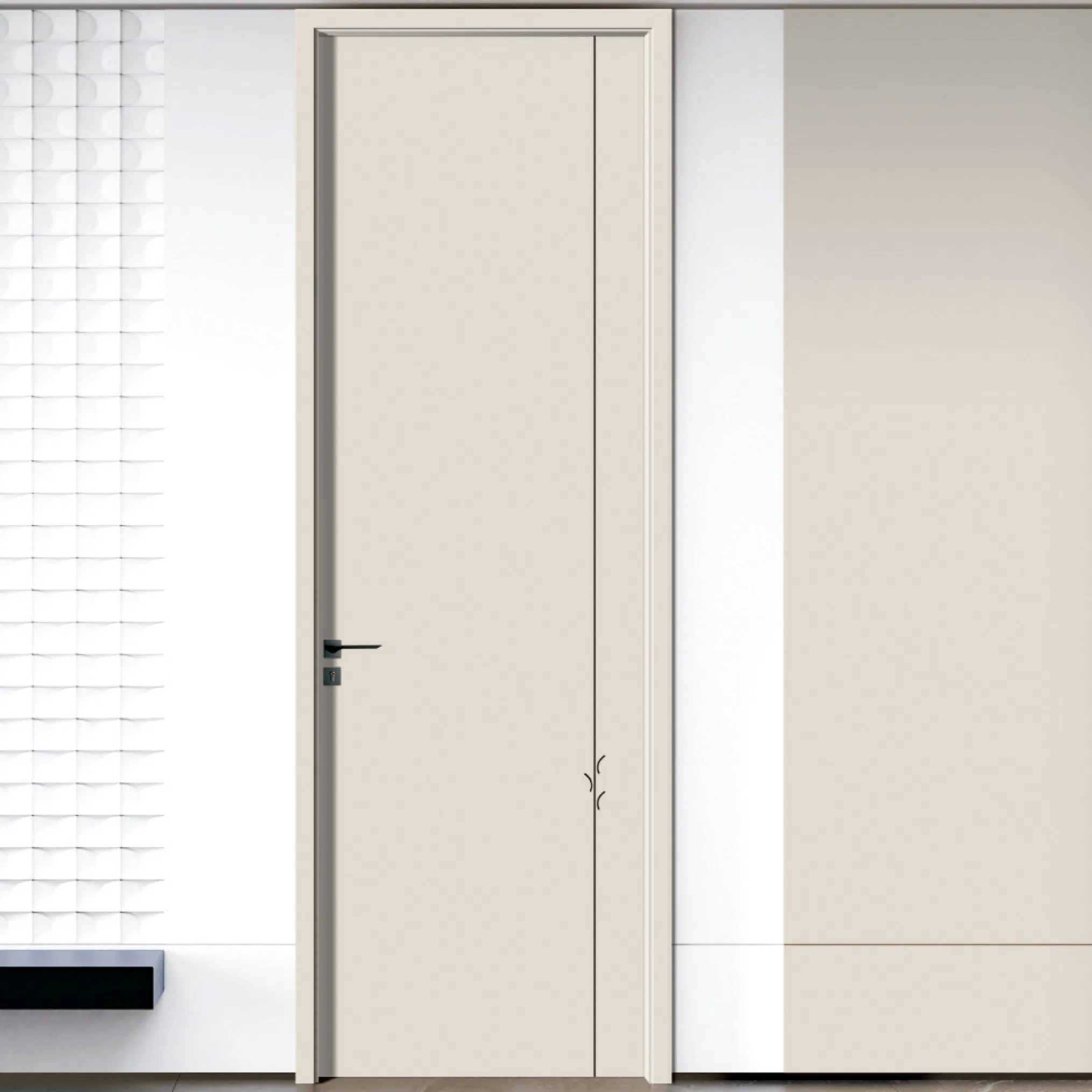 21. Custom Premium Elegant Interior Wooden PVC Security WPC Door Solid Wood Entrance for Luxury Brand Homes Boutiques