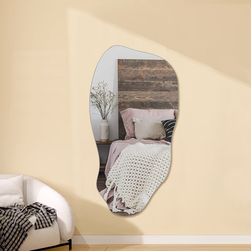 China Factory Frameless Square 5mm 6mm Beveled Mirror Wall Mounted for Bathroom Living Room Furniture