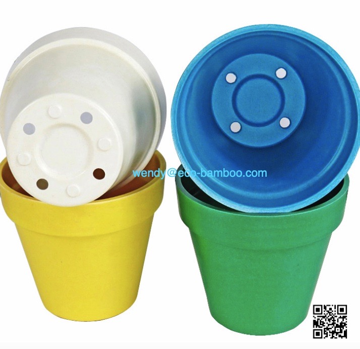 Горшок для цветов с поддоном без BPA