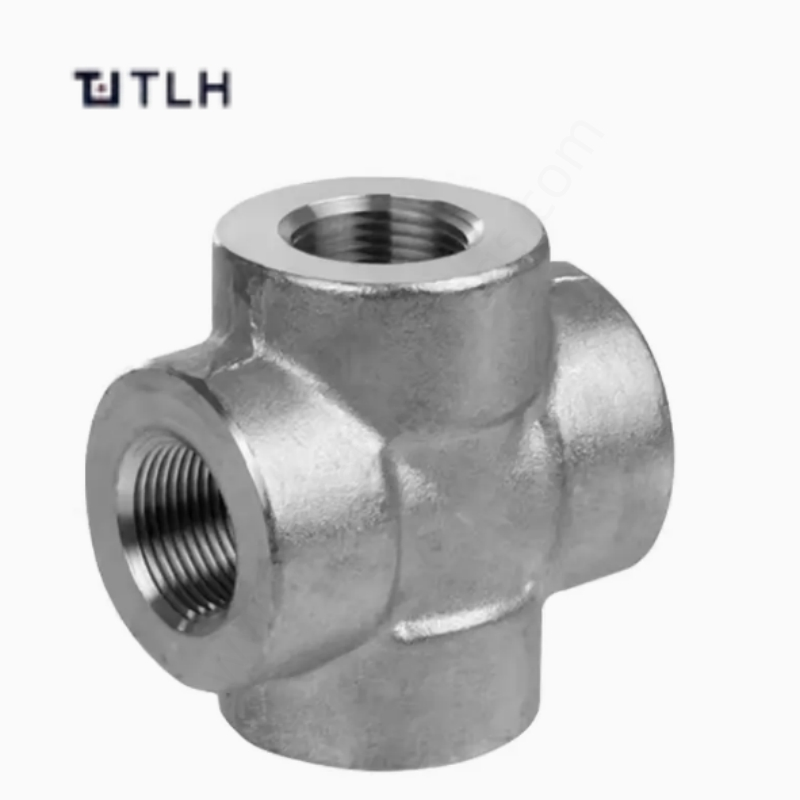 China Factory Customized Class 3000 ASME B16.11 Stainless Steel Ss 304 316 316L 1inch NPT Female Forged Fittings Thread Cross