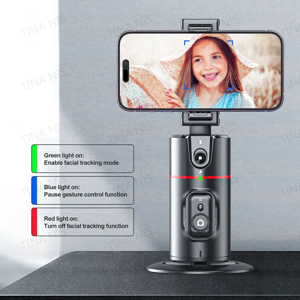 Hot Sale 2024 Ai Smart Gimbal 360 Auto Face Tracking Gimbal All-in-One Rotation for Smartphone Video Vlog Stabilizer Tripod Phone