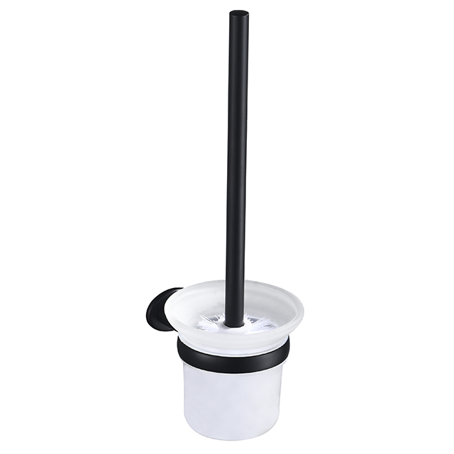 Brass Matt Black Sanitary Ware Bathroom Accessories Toilet Brush Holder (NC6589-MB)
