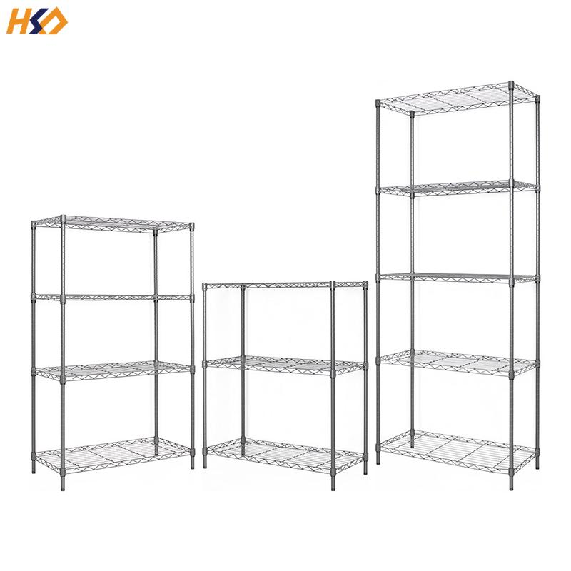 Металлическая стеллажная полка 4-х уровневая