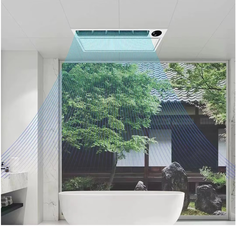 300*600mm Ceiling Mounted Heaters Bathroom Portable Fan Heater Wireless Switching Controller