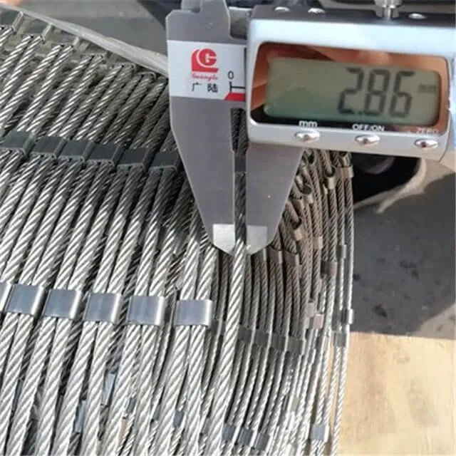 Factory Sale 304 Stainless Steel Wire Rope Mesh Woven Stainless Steel Rope Mesh for Zoo Mesh Animals Protection