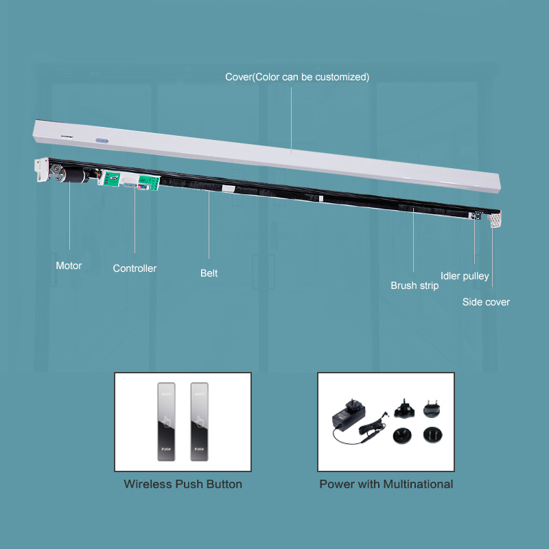 80kgs Casa2 Automatic Sliding Door Opener 24V 40W 3000rpm Motor Smart Residential Automatic Sliding Patio Door/Window Opener