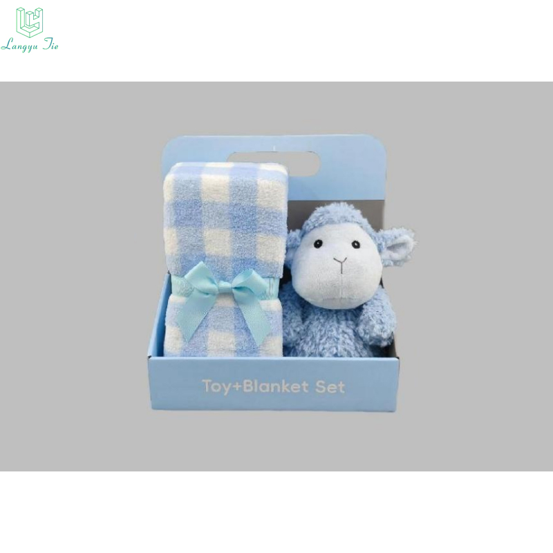 Wholesale Langyu Animal Toys with Blanket Dolls Kids Sleeping Blanket Cute Animal Doll Blanket Rabbit Blanket Children's Soothing